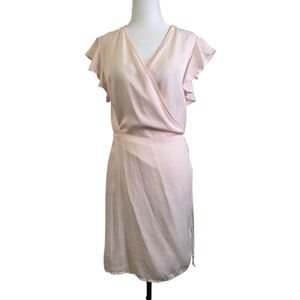 Bella Dahl Wrap ruffle sleeves above the knee length dress